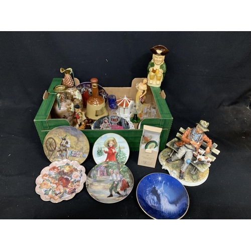 591 - Capo De Monte Figure and decorative china (2)