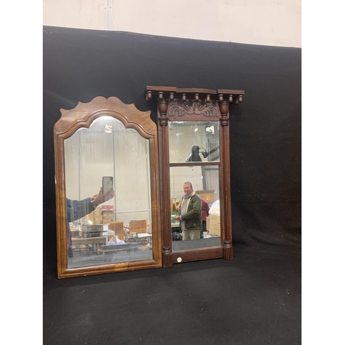 621 - 2 wooden framed mirrors