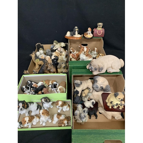 678 - 5 boxes of assorted dog figures