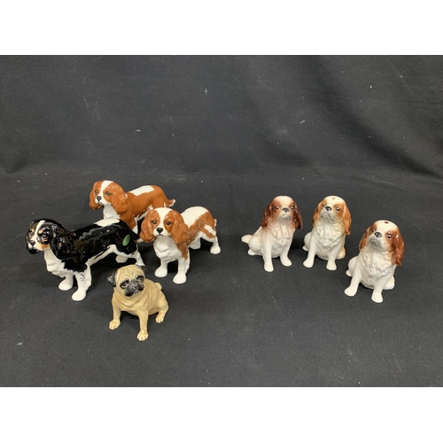 679 - 4 Beswick dog figures and 3 Sylvac dog figures