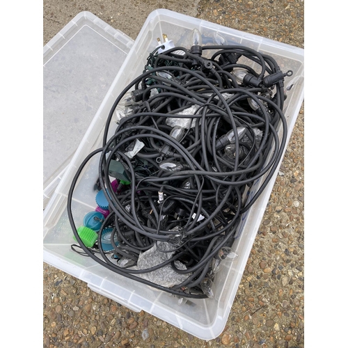 120 - A crate of festoon Xmas lights