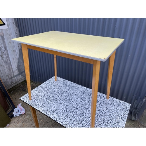 168 - Two rectangular formica topped kitchen tables