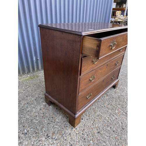 183 - A Georgian mahogany chest of four long drawers