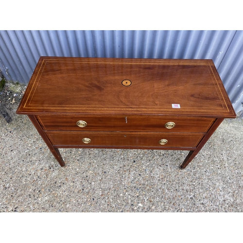 186 - An Edwardian inlaid mahogany chest of two drawers