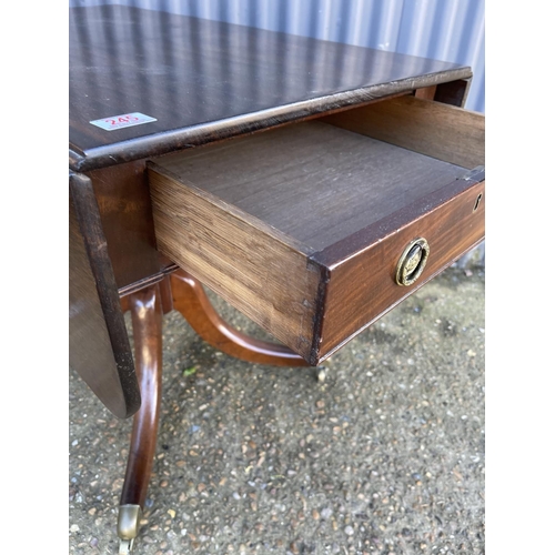 246 - A Victorian mahogany single pedestal drop leaf supper table