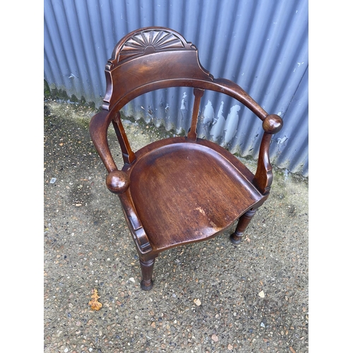 271 - An unusual mahogany smokers bow chair