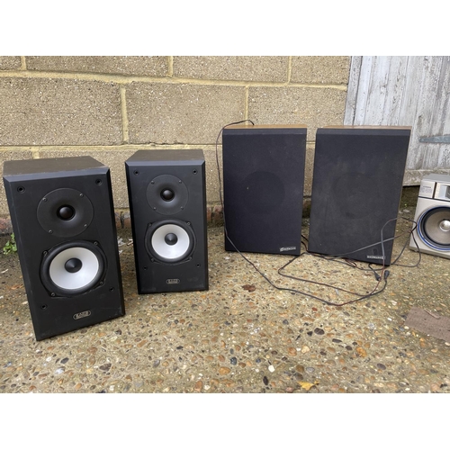 275 - A collection of hifi equipment including denon separates, hitachi deck, AE speakers etc