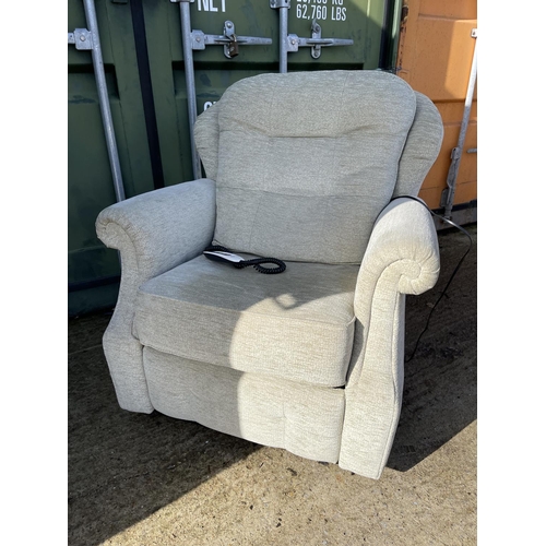 316 - A g plan cream upholstered electric recliner armchair