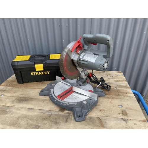 446 - A PRO chop saw and a Stanley tool box