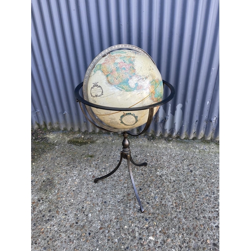 73 - A modern brass framed floor standing celestial globe