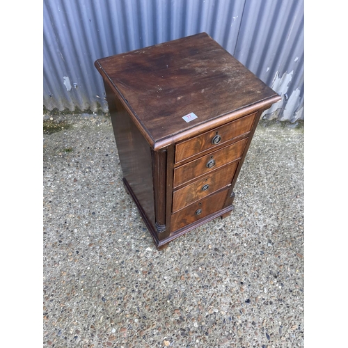 77 - A slim Victorian chest of four drawers