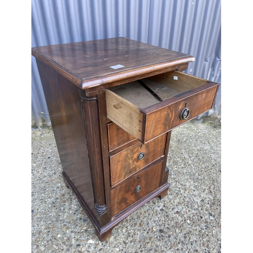 77 - A slim Victorian chest of four drawers