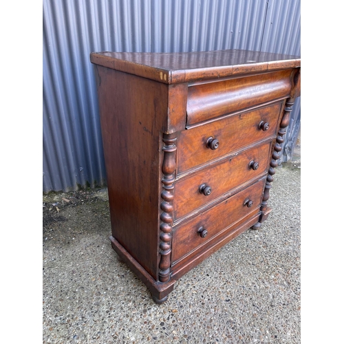 78 - A Victorian scotch chest of four drawers for repair or restoration