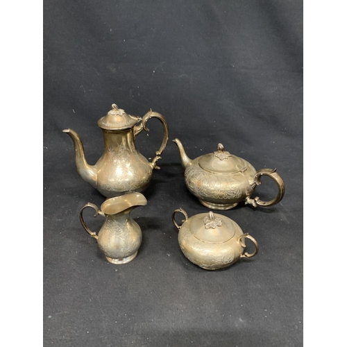 1024 - Four piece Silver plated Tea Set