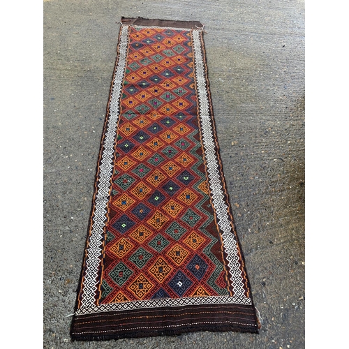 300i - Old Suzni Kilim Runner 254 x 73