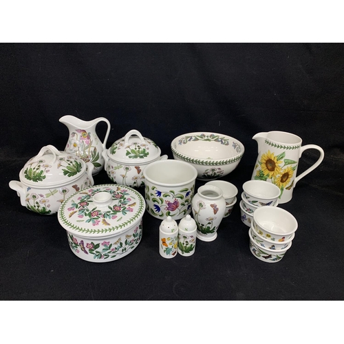 531 - Portmerion Botanic Garden dinnerware and Portmeirion Welsh Dresser Jardiniere - 18 pieces, good cond... 