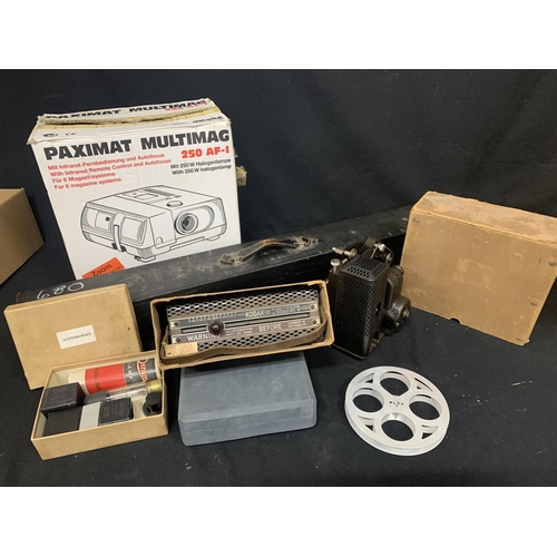 680 - Vintage Kodak Kodascope projector & resistor & accessories, Film Projector screen & Boxed Paximat Pr... 