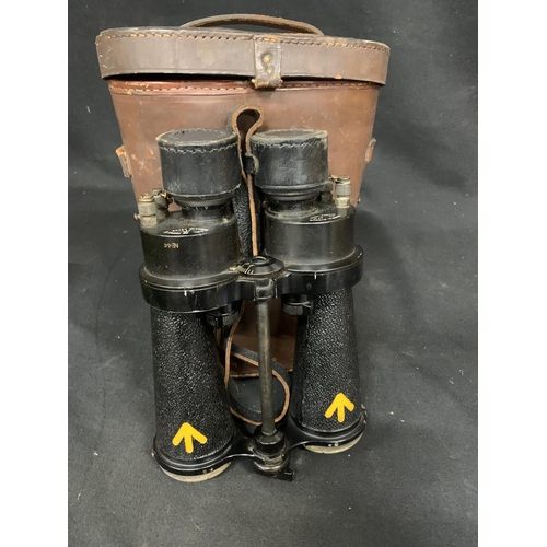 711 - Barr and Stroud Naval Binoculars cased, WD