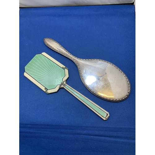 884 - Two Hallmarked Silver Hand mirrors