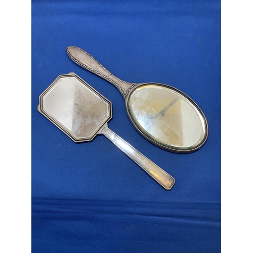 884 - Two Hallmarked Silver Hand mirrors