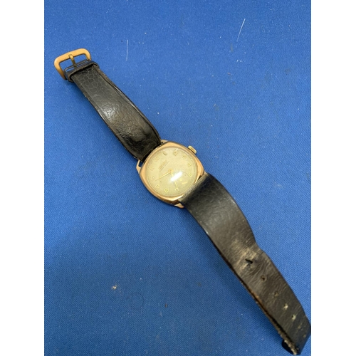 892 - Vintage 9ct Gold Rotary Super Sports Watch, case weighs 6 gms