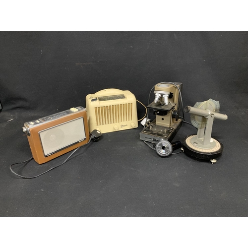 1061 - Two vintage Radios and Microscope