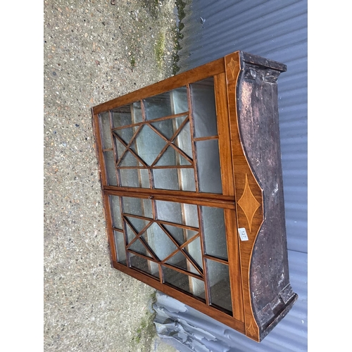 127 - A glazed mahogany cabinet top