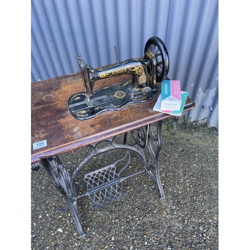 199 - A singer treadle sewing machine