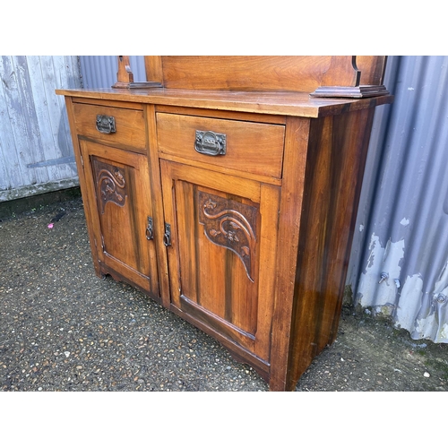 203 - An Edwardian mahogany mirror back sideboard