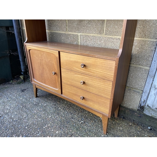 213 - A mid century teak room divider / lounge unit