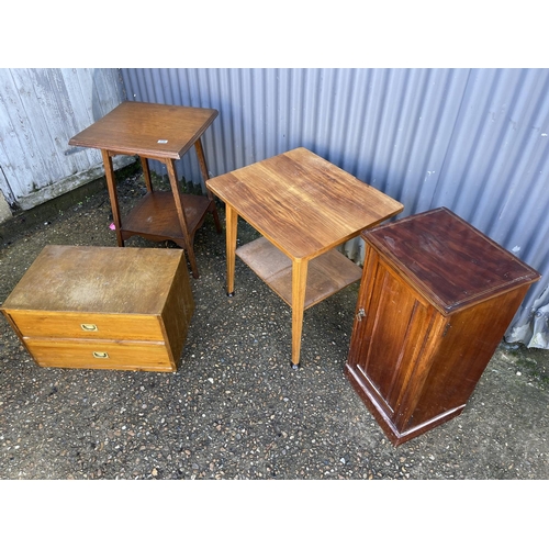 216 - Two occasional tables, chest of two and a bedside