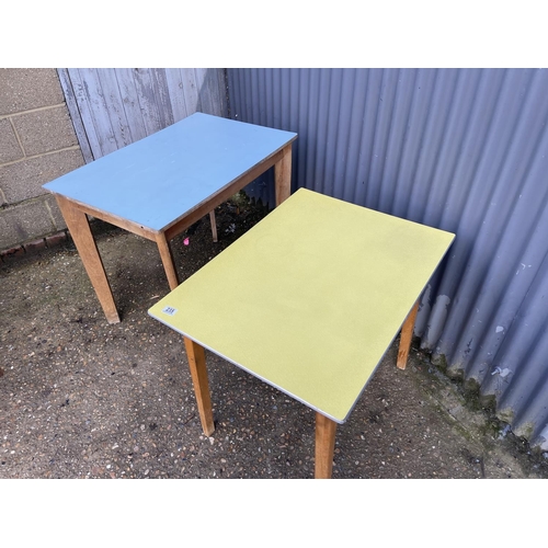 235 - Two formica kitchen tables