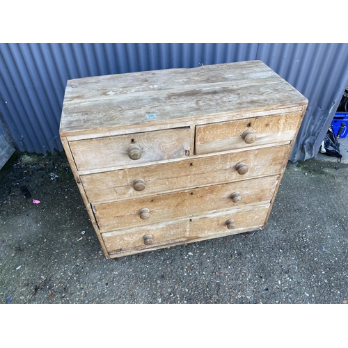 248 - An antique pine chest of five drawers