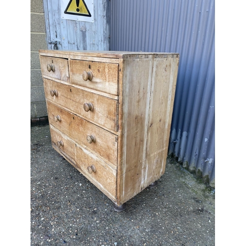 248 - An antique pine chest of five drawers