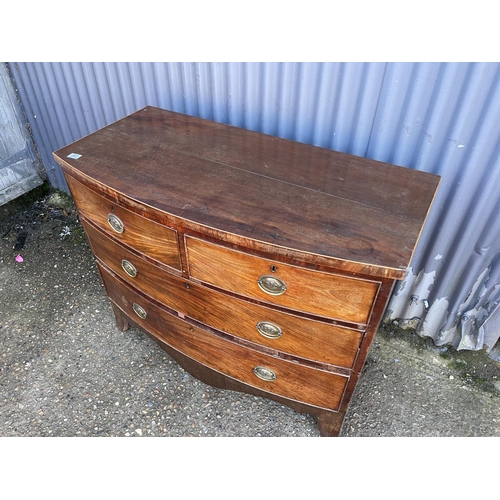 262 - A Victorian mahogany bow front chest of four drawer