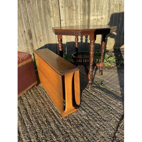 267 - Mahogany occasional table, ercol table and loom style box