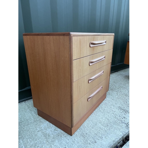 287 - G plan fresco teak chest of four drawers