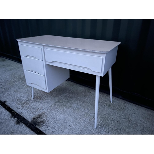 302 - A white painted retro dressing table / desk