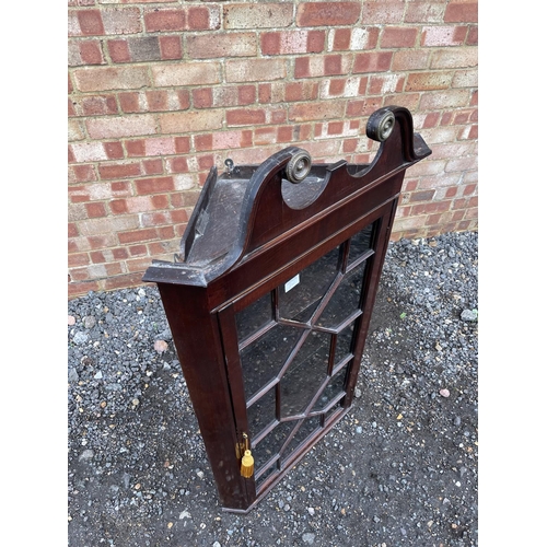 341 - A Georgian mahogany wall hanging corner cabinet (see invoice of sale 2002)