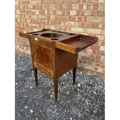 345 - An Edwardian washstand with fold over top and  drawer