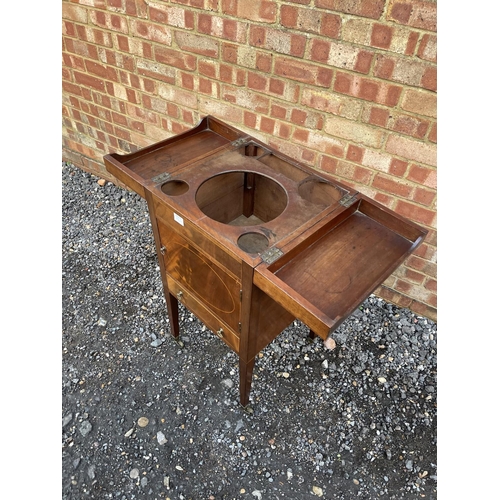 345 - An Edwardian washstand with fold over top and  drawer