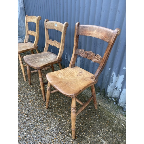 367 - Three Windsor style kitchen chairs