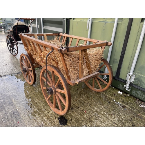 375 - A four wheel decorative hand cart