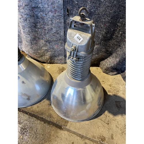 404 - A pair of large Phillips industrial light fittings