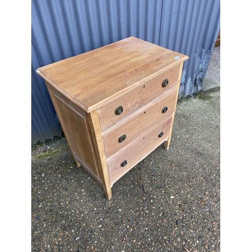 41 - A pine chest of three drawers