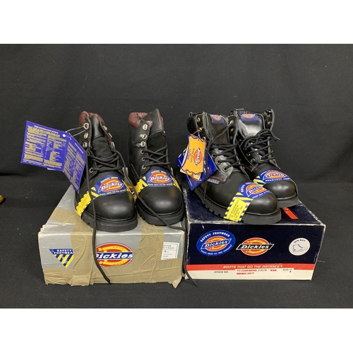 508 - 2 pairs of unused Dickies steel toe cap work boots, size 9