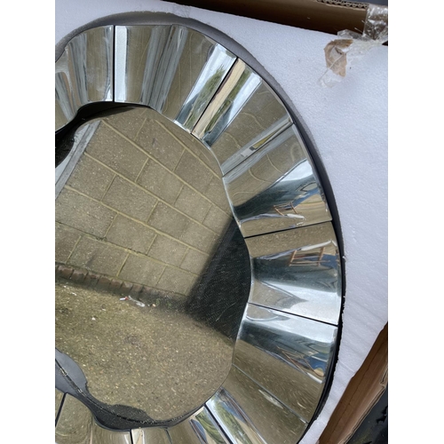 57 - Modern circular wall mirror 100cm diameter