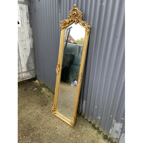 68 - A full-length ornate gold gilt dressing mirror