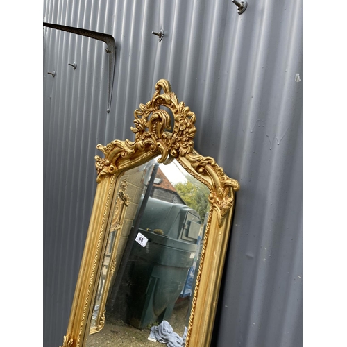 68 - A full-length ornate gold gilt dressing mirror