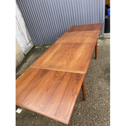 72 - A danish style teak drawer leaf dining table